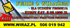 KURS PRAWA JAZDY KAT B NA FERIE - Szkoła Jazdy Wiraż Ośrodek Szkolenia Zawodowego Kierowców Kwidzyn