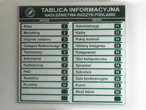 Tablice informacyjne i urzędowe - Verus - Pracownia reklamy Lublin