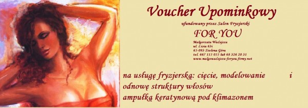 Voucher Upominkowy Gorzów Wielkopolski Salon Fryzjerski Damsko