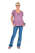 bluzka-blouse NEW YORK wrzos-heather, spodnie-trousers PAT jeans - be! sp. z o.o. Warszawa