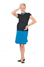 t-shirt BASIC czarna-black, spódnica-skirt BASIC turkus-turquise - be! sp. z o.o. Warszawa
