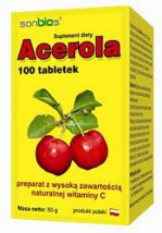 ACEROLA 100 tabletek po 500mg - BIO Kiosk - sklep ze zdrową żywnością Bielsko-Biała
