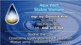 Wiercenie studni - AquaWiert Dominik Król Stróżna