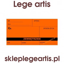Etykietka recepturowa mała - leki do użytku zewnętrznego x 240 sztuk - Lege artis - wyposażenie aptek i szkół medycznych Ruda Śląska