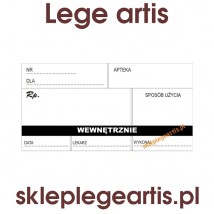 Etykietka recepturowa mała - leki do użytku wewnętrznego x 240 sztuk - Lege artis - wyposażenie aptek i szkół medycznych Ruda Śląska
