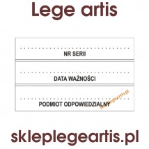 Etykietka recepturowa na sztandy apteczne - SERIA, DATA WAŻNOŚCI x 780 - Lege artis - wyposażenie aptek i szkół medycznych Ruda Śląska