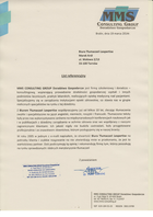 Referencja od firmy MMS CONSULTING GROUP Doradztwo Gospodarcze