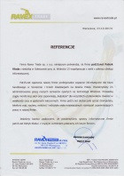 Referencja od firmy Ravex Trade sp. z o.o.