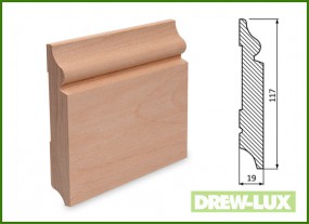 Listwa przypodłogowa cokół buk 11,7x1,9 -  DREW-LUX  Tomasz Włodkowski Pruszcz Gdański