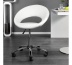 Fotel Plump biały na rolkach Fotele - Bydgoszcz Living Art meble dekoracje design