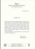 Referencja od firmy Regionalna Izba Handlu i Przemysłu w Bielsku-Białej