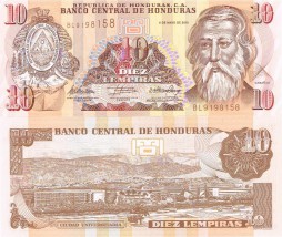 HONDURAS 10 LEMPIRAS 2010 P-92 NEW UNC - Banknoty Świata - Jacek Fiuk Gdynia