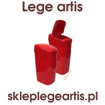 KOSZ BEZDOTYKOWY PLASTIKOWY 33 l - czerwony - Lege artis - wyposażenie aptek i szkół medycznych Ruda Śląska