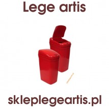 KOSZ BEZDOTYKOWY PLASTIKOWY 20 l - czerwony - Lege artis - wyposażenie aptek i szkół medycznych Ruda Śląska