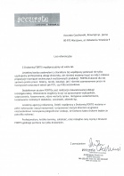 Referencja od firmy Accurate Czechowski, Krawczyk sp. jawna