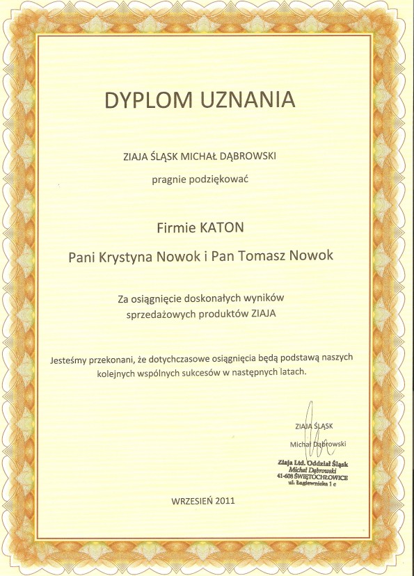 Referencja od firmy Ziaja Śląsk