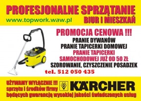pranie dywanów tapicerki szorowanie czyszczenie - TOP WORK firma sprzątajaca Nowy Dwór Mazowiecki