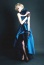 Granatowa suknia balowa z odkrytymi plecami Złotoryja - Elegancka Kobieta Anna Ziemlicka
