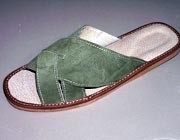 Pantofle męskie - ze skóry - FPH  B.R.JURZEC Rdzawka