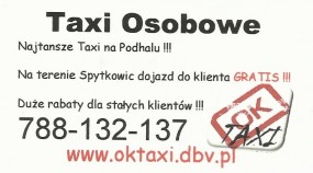 taxi osobowe - Taxi Spytkowice