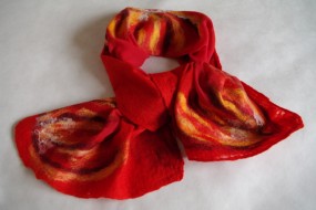 Szal filcowy - Pracownia Projektowo-Artystyczna Zaczarowane Wnętrze Magdalena Rydzewska Gdańsk