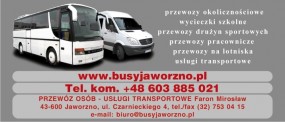 Kompleksowe usługi transportowe - www.busyjaworzno.pl - busy, przewozy autokarowe, przewozy pracownicze, wycieczki, usługi transportowe Mirosław Faron