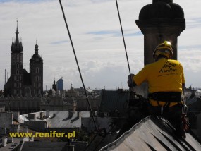 Dachy, rynny, spusty - alpinistyczne prace wysokościowe renifer Kraków
