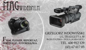 Wideofilmowaniem i fotografią  uroczystości - MAGwideofilm Zduńska Wola