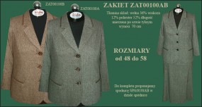 żakiet damski ZAT00100AB na podszewce - Odzież XXL - AS Import Export - Nowet - AS TaliaForte Wrocław