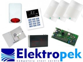 zestaw alarmowy Satel CA-5 + LED + 3 x PIR + sygn. - Elektropek s.c. Alarmy, Kamery, Monitoring Białystok