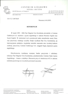 Referencja od firmy Centrum Giełdowe