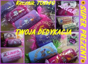 Ręczniki z haftem na zamówienie Szczecin Warszawa Łódź Katowice - Lilak Lilianna Wleklak Police