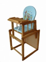 Drewniane krzesełko 2w1 do karmienia ze stolikiem TEAK - PPHU. Tygrysek Paweł Trocki Wejherowo