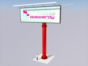 Billboard 12x4 na 12m słupie - Billboardy Reklamowe Produkcja Montaż MegaBillboardy Strzyżów