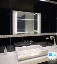 LUSTRO Z OŚWIETLENIEM PODŚWIETLANE ŁAZIENKOWE - Jakub Czyrnek Qubaglass Rabka-Zdrój