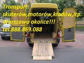 Transport skuterów motocyki - Taxi bagażowe Tomtrans Warszawa