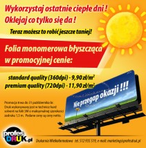 Naklejki na folii monomerowej w promocyjnej cenie! - Profesdruk.pl Wielkoformatowa Drukarnia Internetowa Tarnów