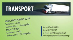 Transport krajowy - JARFIL PHU Jarosław Filipowicz Radom
