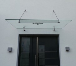 Daszek szklany ZADASZENIE NAD DRZWI Rabka-Zdrój - Jakub Czyrnek Qubaglass