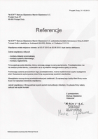 Referencja od firmy "M-SOFT"