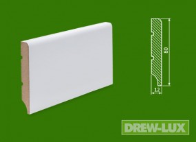 Cokół MDF lakierowany biały - 80*12 R5 -  DREW-LUX  Tomasz Włodkowski Pruszcz Gdański