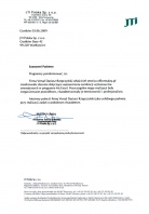 Referencja od firmy JTI Polska Sp. z o.o.