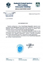 Referencja od firmy AZS AWF