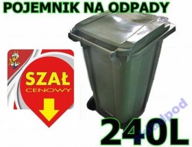 POJEMNIK NA ŚMIECI 240L KOSZ NA ODPADY - Skład Podbielski Mrówka Dom i Ogród Łomża