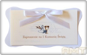 ZAPROSZENIA KOMUNIJNE ZPK34 - AMT zabawki gry lampiony zaproszenia Szczecin