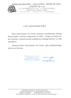 Referencja od firmy Namur Sp. z o.o.
