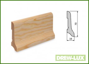 Listwa przypodłogowa SOSNOWA 70x19 -  DREW-LUX  Tomasz Włodkowski Pruszcz Gdański