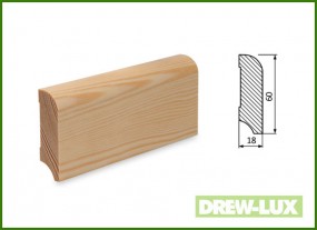 Listwa przypodłogowa SOSNOWA 60x18 -  DREW-LUX  Tomasz Włodkowski Pruszcz Gdański