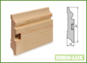 Listwa przypodłogowa SOSNOWA 97x19  ŁATWY MONTAŻ -  DREW-LUX  Tomasz Włodkowski Pruszcz Gdański