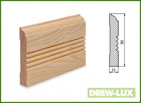 Listwa przypodłogowa SOSNOWA 90x15 -  DREW-LUX  Tomasz Włodkowski Pruszcz Gdański